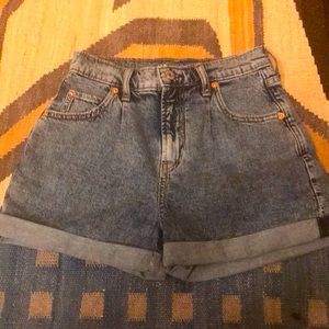 High Rise Jean Shorts